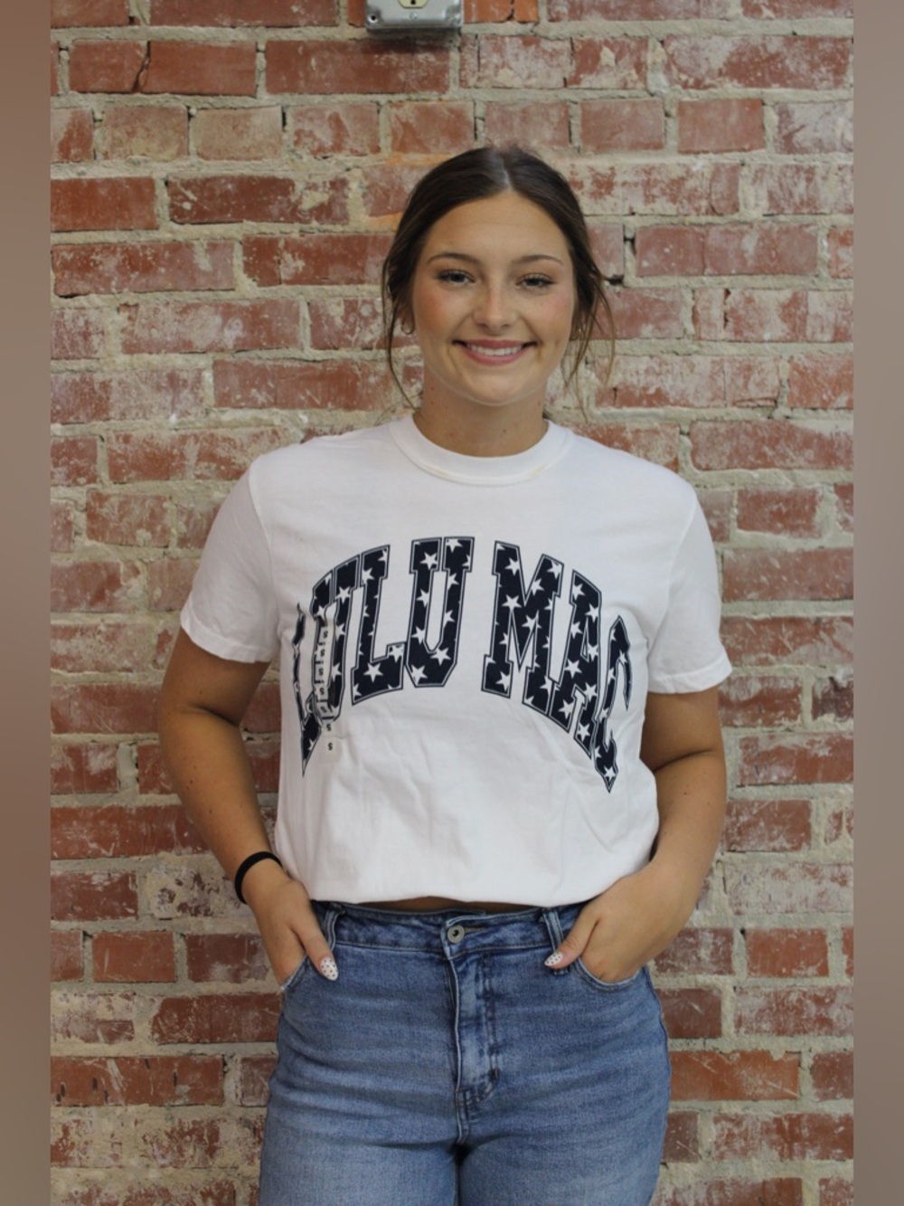 Lulu Mac 1000 Navy Stars Comfort Color Tee